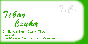 tibor csuha business card